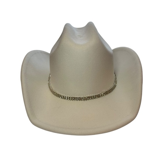 Bride Adjustable Pearl Cowgirl Hat - Picture 4 of 8
